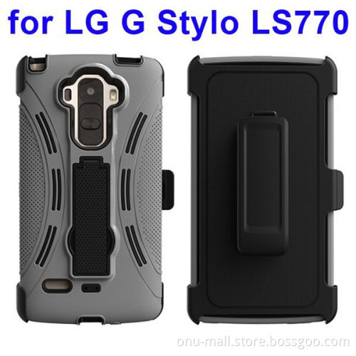 Gold Supplier 4 in 1 PC + TPU Hybrid Waterproof Phone Case for LG G Stylo Case